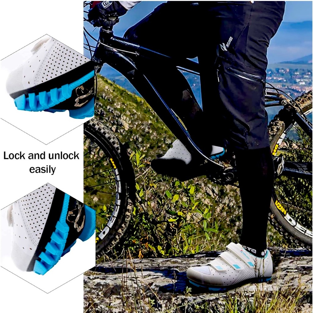 FENLERN Women's Mountain Bike Cycling Shoes Breathable MTB Riding Shoes